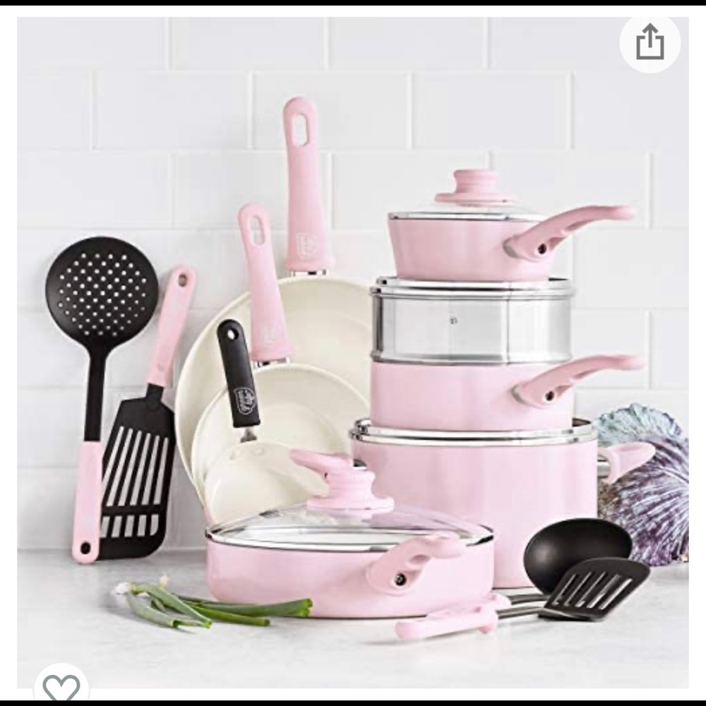 Pink Cookware Pots and Pans Set - Picture 5 of 5